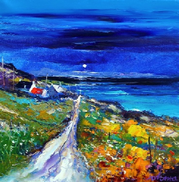 Moonrise on The Golden Road Isle of Harris 16x16 Moonrise on The Golden Road Isle of Harris 16x16